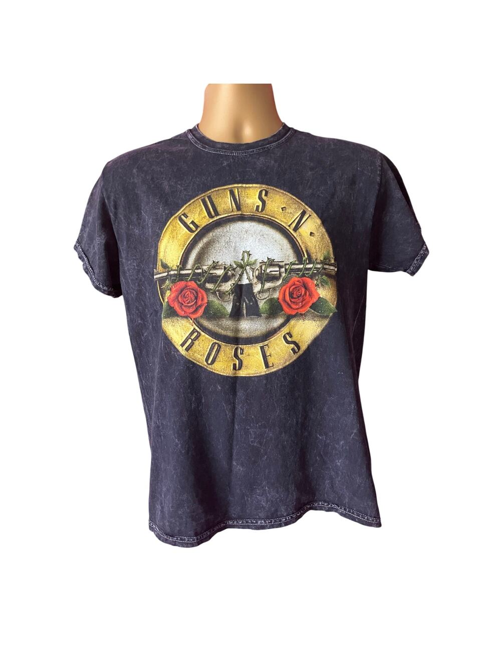 Bravado Distressed Band Style Tee Small Faded Black Gray Vintage Wash Shirt Men
